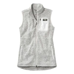Women's L.L.Bean Sweater Fleece Long Vest Size Medium